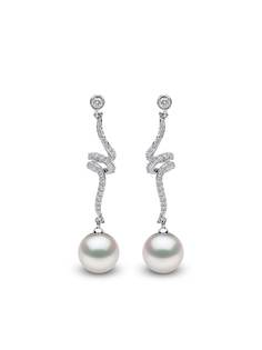 Yoko London серьги Trend из белого золота с жемчугом и бриллиантами
