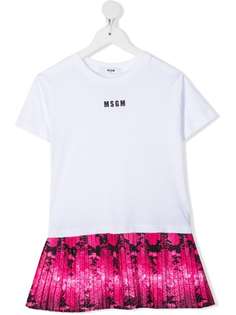 MSGM Kids футболка со змеиным принтом и логотипом