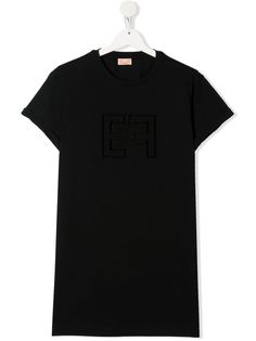 Elisabetta Franchi La Mia Bambina футболка с вышитым логотипом