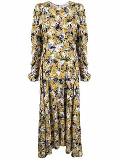 Essentiel Antwerp платье миди с оборками и цветочным принтом