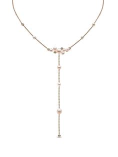Yoko London колье Trend из желтого золота с жемчугом и бриллиантами
