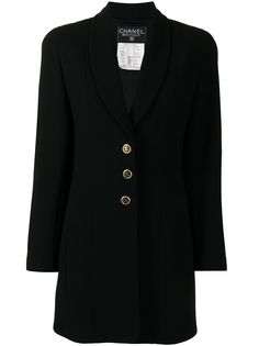 Chanel Pre-Owned однобортное пальто 1994-го года