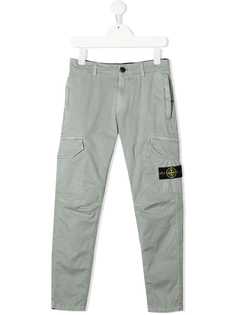 Stone Island Junior брюки карго с нашивкой-логотипом