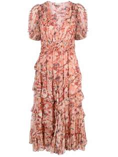 Ulla Johnson платье миди Aliya с цветочным принтом