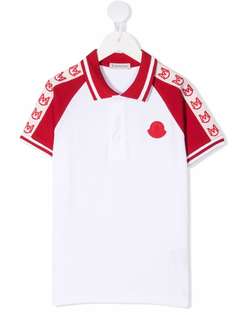 Moncler Enfant рубашка поло с нашивкой-логотипом