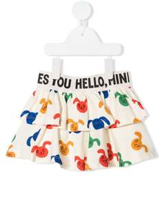Mini Rodini юбка с принтом и оборками