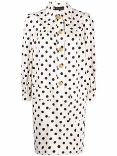 LUISA SPAGNOLI поплиновое платье-рубашка в горох