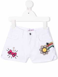 SONIA RYKIEL ENFANT джинсовые шорты с графичным принтом