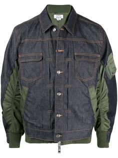 A.P.C. джинсовая куртка со вставками