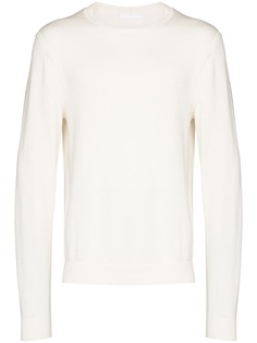 Helmut Lang джемпер с круглым вырезом и тисненым логотипом