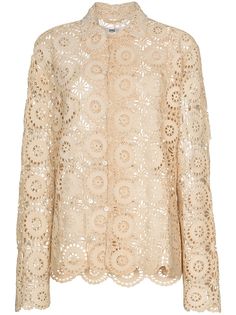 BODE рубашка в технике кроше с длинными рукавами