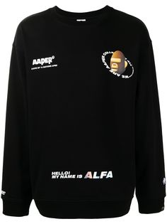 AAPE BY *A BATHING APE® толстовка с круглым вырезом и логотипом