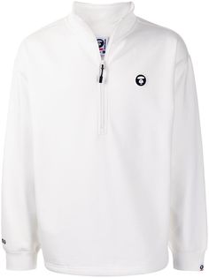 AAPE BY *A BATHING APE® свитер на молнии и логотипом