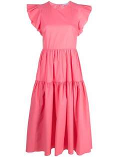 RED Valentino ярусное платье миди
