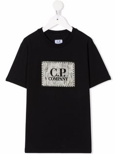C.P. Company Kids футболка с вышитым логотипом