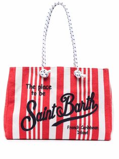 Mc2 Saint Barth полосатая сумка-тоут с логотипом