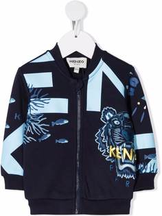 Kenzo Kids бомбер с принтом Multi Icon