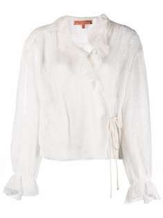 Ermanno Scervino прозрачная блузка с оборками