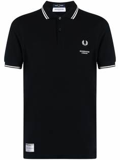 FRED PERRY рубашка поло с вышитым логотипом и короткими рукавами
