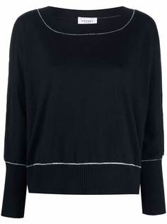 Snobby Sheep джемпер вязки интарсия с отделкой в полоску