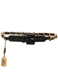 Chanel Pre-Owned цепочный ремень с подвеской и логотипом