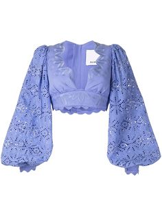 Acler укороченная блузка с вышивкой