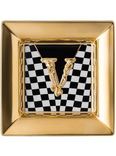 Versace блюдо Virtus в клетку