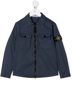 Stone Island Junior куртка-рубашка на молнии