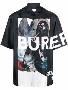 Burberry рубашка с графичным принтом