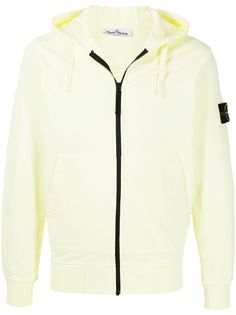Stone Island худи на молнии с нашивкой-логотипом
