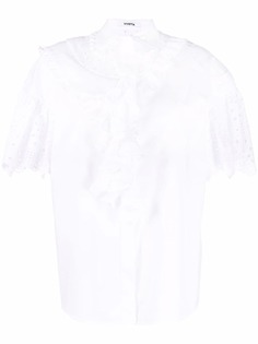 Vivetta рубашка с объемными рукавами и оборками