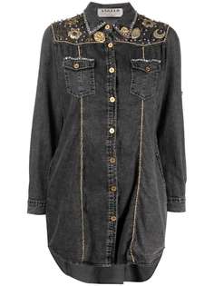 A.N.G.E.L.O. Vintage Cult джинсовое платье-рубашка 1990-х годов с аппликацией