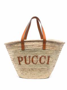 Emilio Pucci большая соломенная сумка-тоут