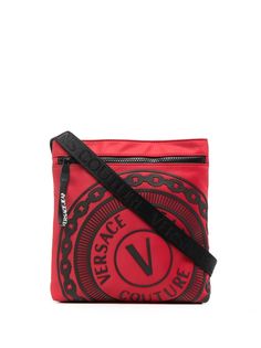 Versace Jeans Couture сумка-мессенджер V-Emblem с аппликацией логотипа