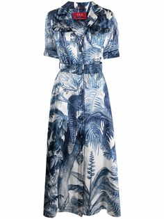 F.R.S For Restless Sleepers платье-рубашка с графичным принтом и поясом