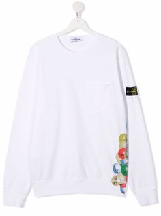 Stone Island Junior толстовка с принтом