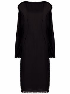 Marni платье миди с бахромой
