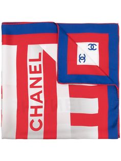 Chanel Pre-Owned платок с геометричным принтом и логотипом