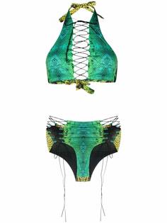 Noire Swimwear бикини со змеиным принтом