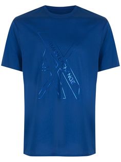 Armani Exchange футболка с логотипом металлик