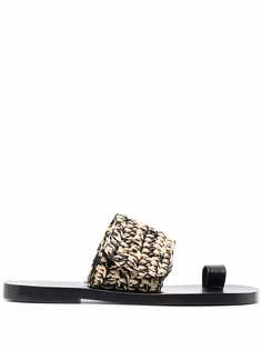 Jil Sander плетеные сандалии