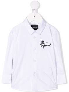 John Richmond Junior рубашка на пуговицах с вышитым логотипом