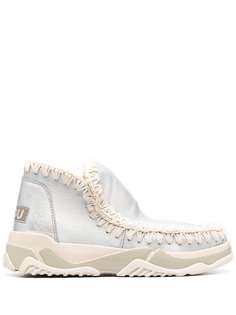 Mou ботинки с отделкой в технике кроше