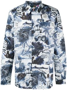 PAUL SMITH рубашка из органического хлопка с графичным принтом