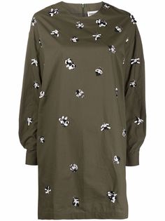 Essentiel Antwerp платье мини с длинными рукавами и вышивкой