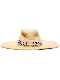 Chloé соломенная шляпа с логотипом Chloe