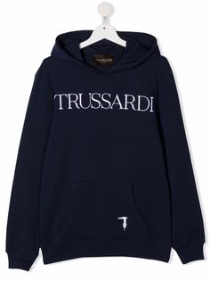 TRUSSARDI JUNIOR худи с вышитым логотипом