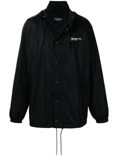 Balenciaga куртка с капюшоном и логотипом