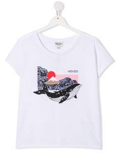 Kenzo Kids футболка из органического хлопка с принтом