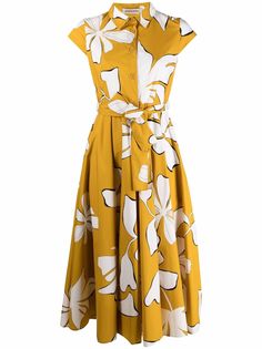 Gentry Portofino платье миди с поясом и цветочным принтом